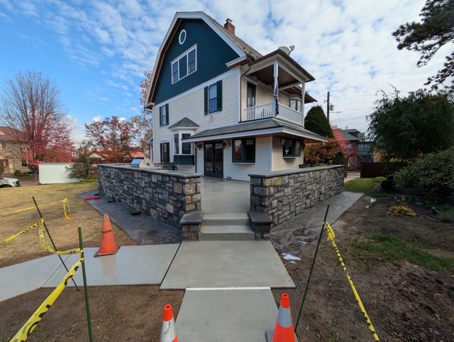 Concrete porch and walkway project in the Lehigh Valley, PA